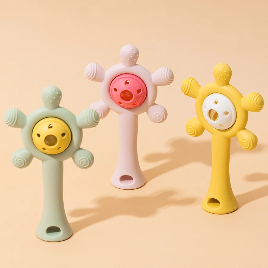 Anneau de dentition en silicone coloré