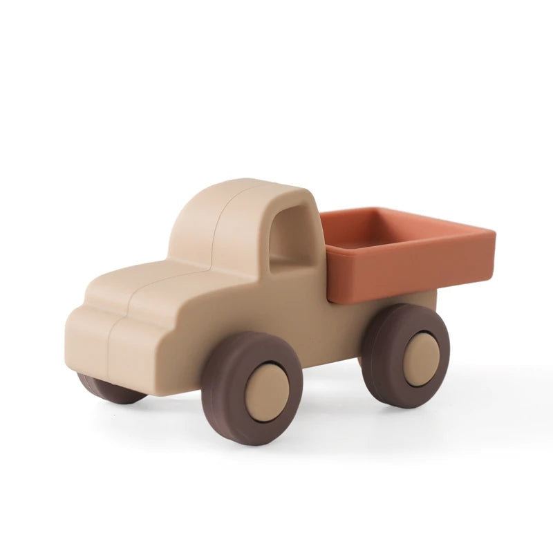 Jouets voiture en silicone Montessori