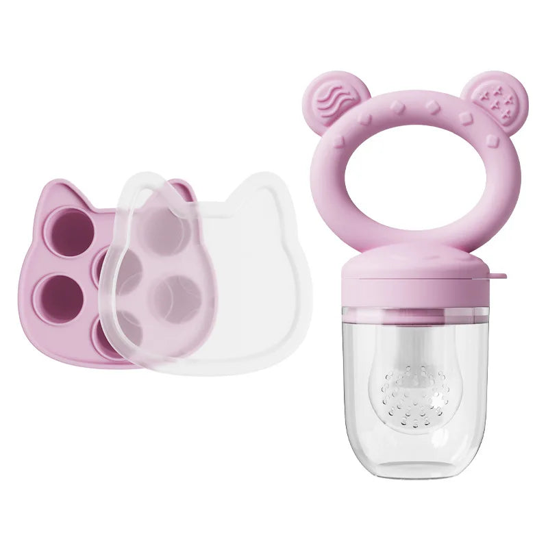 Grignoteuse à fruits pour bébé et Mini plateau de congélateur avec couvercle