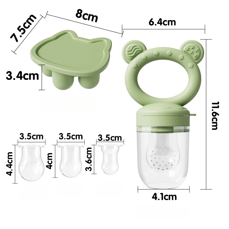 Grignoteuse à fruits pour bébé et Mini plateau de congélateur avec couvercle