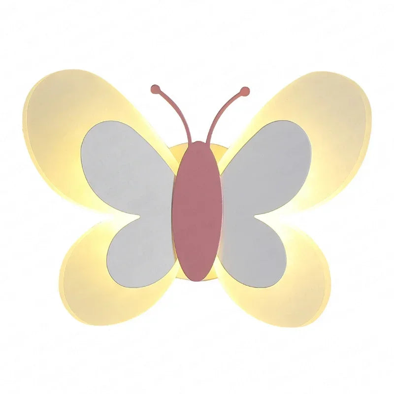 Aplique LED de mariposa para habitación infantil