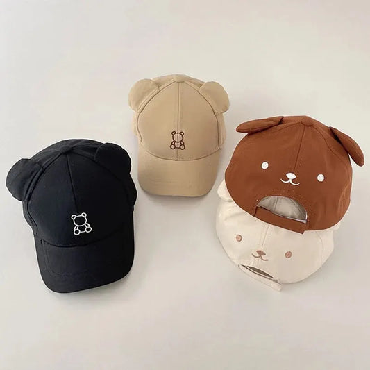Casquette de baseball motif ours avec oreilles