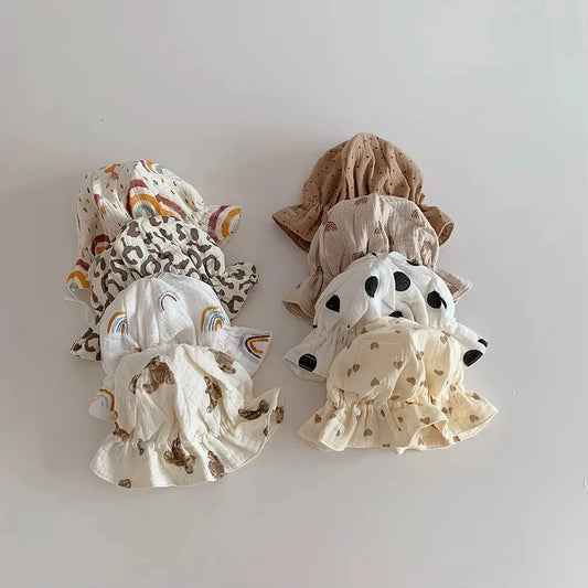 Chapeau de bébé imprimé en coton doux