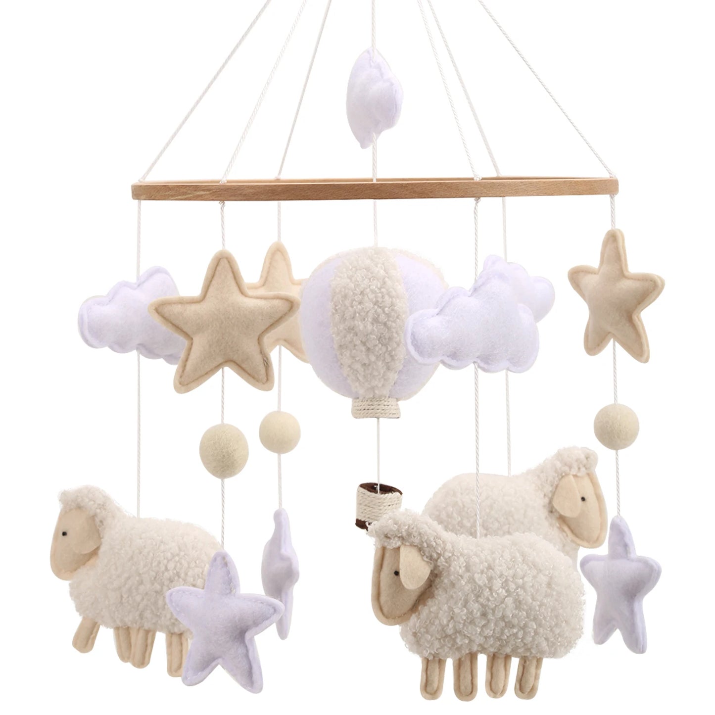 Mobile Mouton et ballon pour berceau