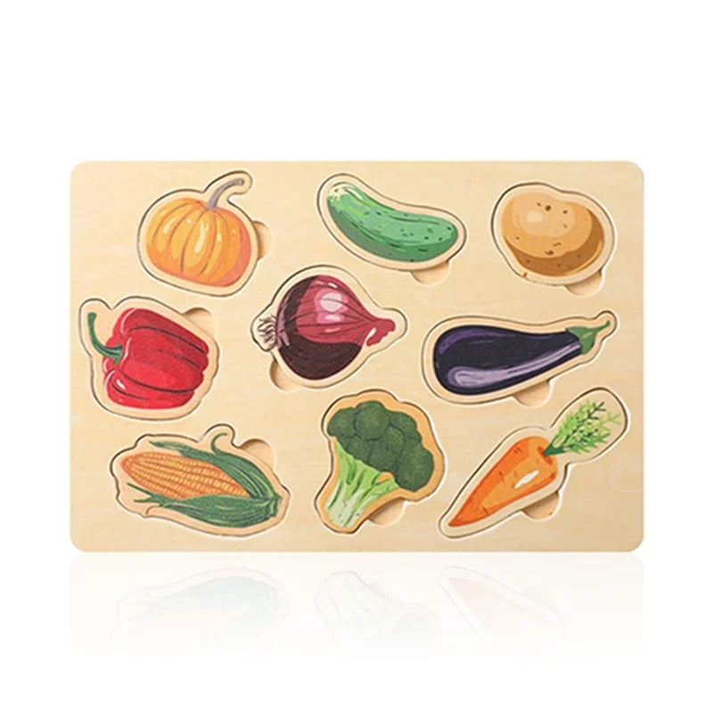 Puzzle 3D en bois, jouets cognitifs Montessori