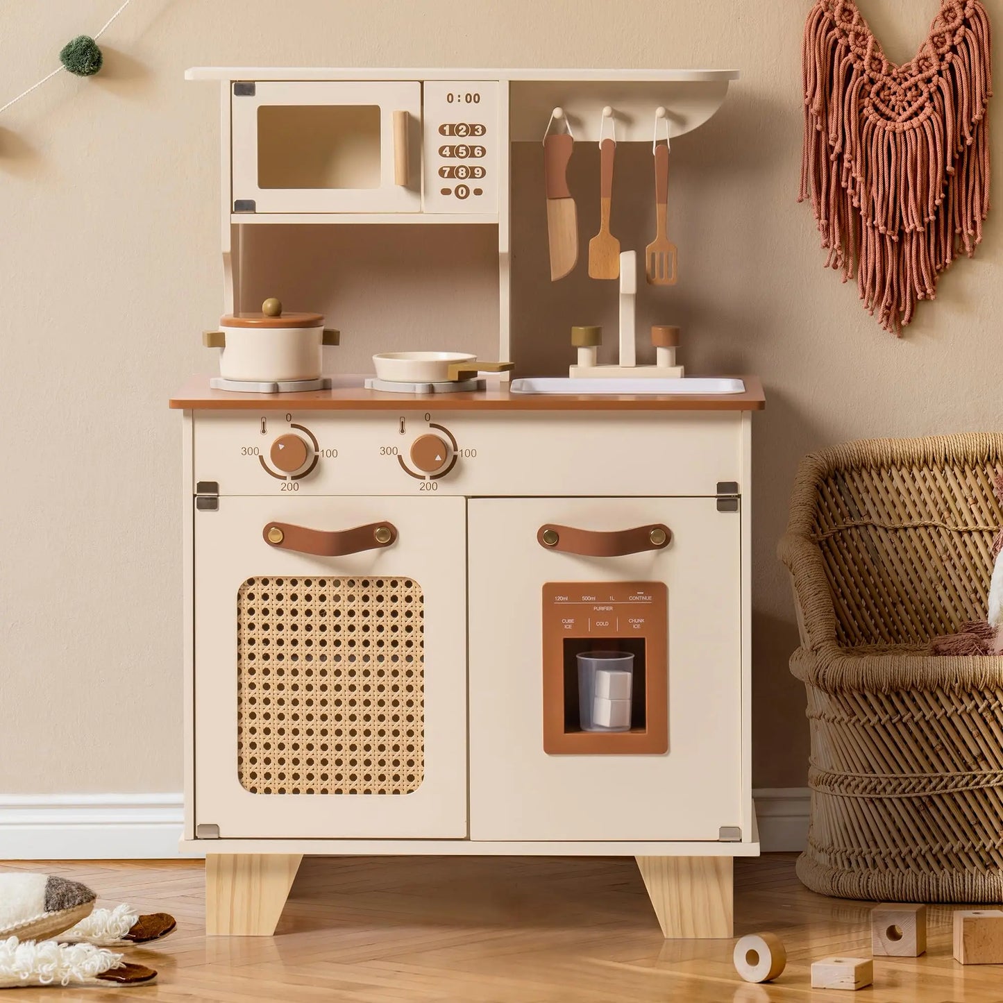 Ensemble de cuisine en bois factice