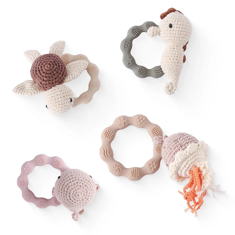 Hochet musical / anneau de dentition en silicone