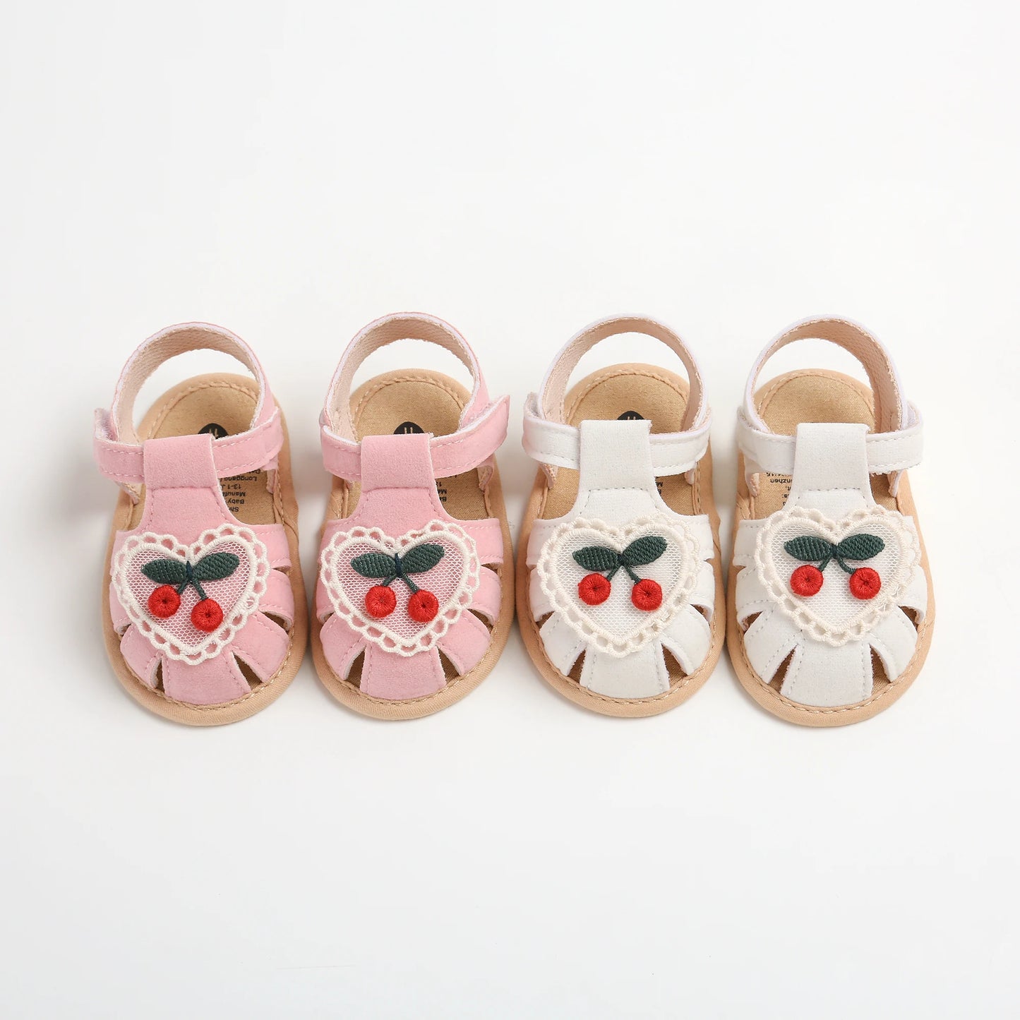 Sandales fille cerise