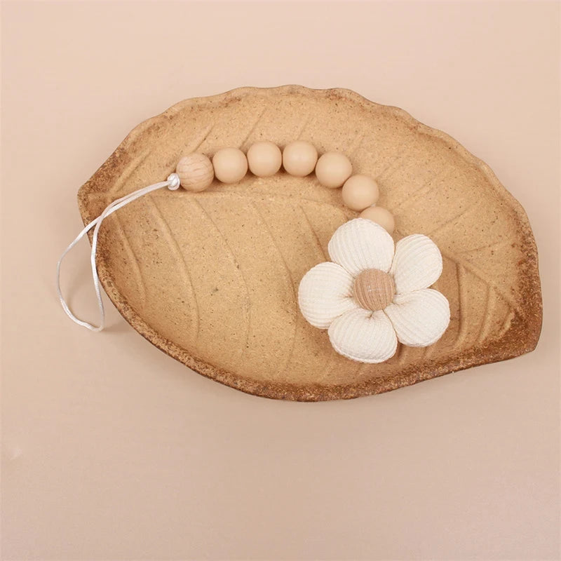 Attache-tétine en silicone en forme de fleurs