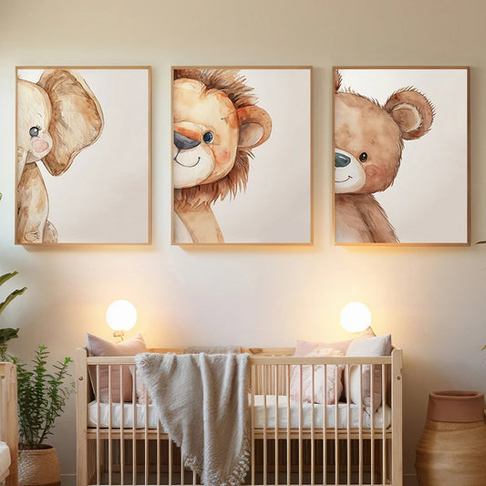 Impression sur toile animaux mignons