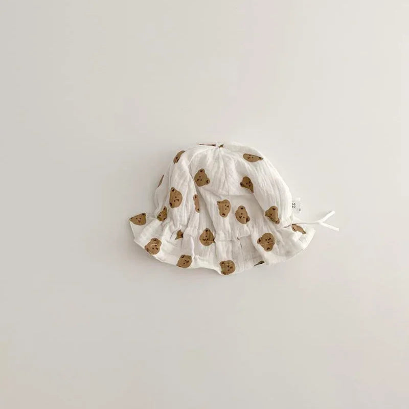 Chapeau de bébé imprimé en coton doux